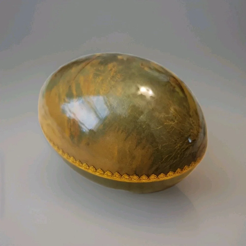 Hand Painted Winter Scene Egg Shaped